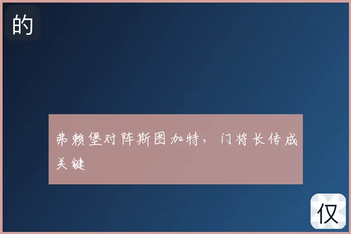 弗赖堡对阵斯图加特，门将长传成关键